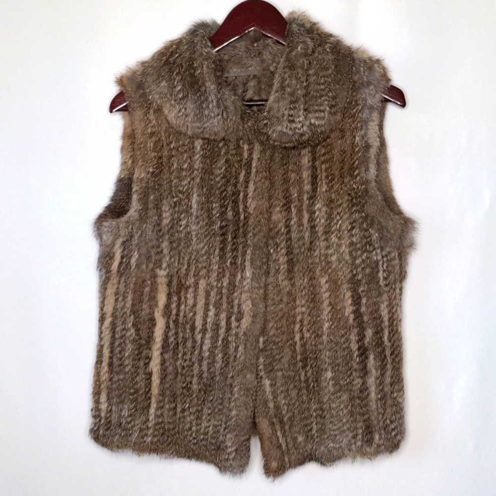 Genuine Rabbit Fur Vest Size Small - Picture 3 of 8